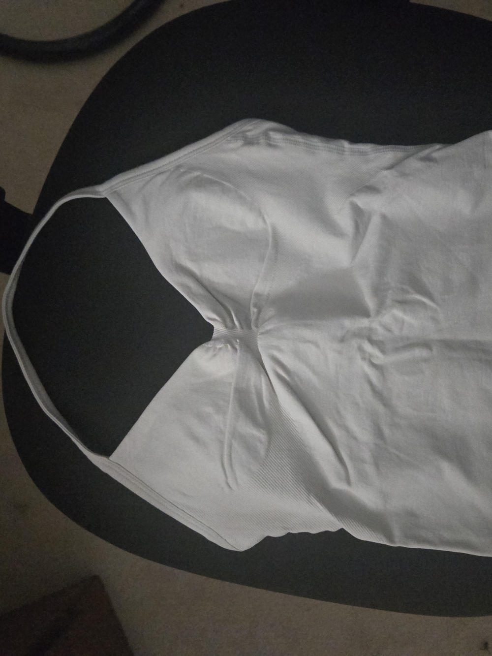 White Ribbed Women's Camisole Tank Top